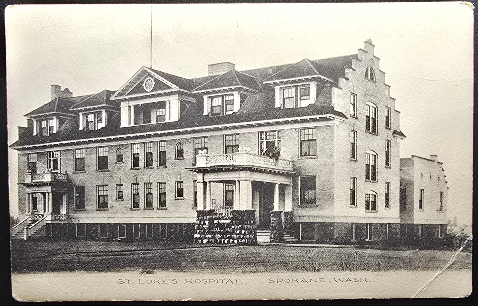 St Lukes Hospital Spokane Wash – 1908 Postcard RPPC Early Spokane WA St Lukes Hospital Spokane Wash – 1908 Postcard RPPC Early Spokane WA
