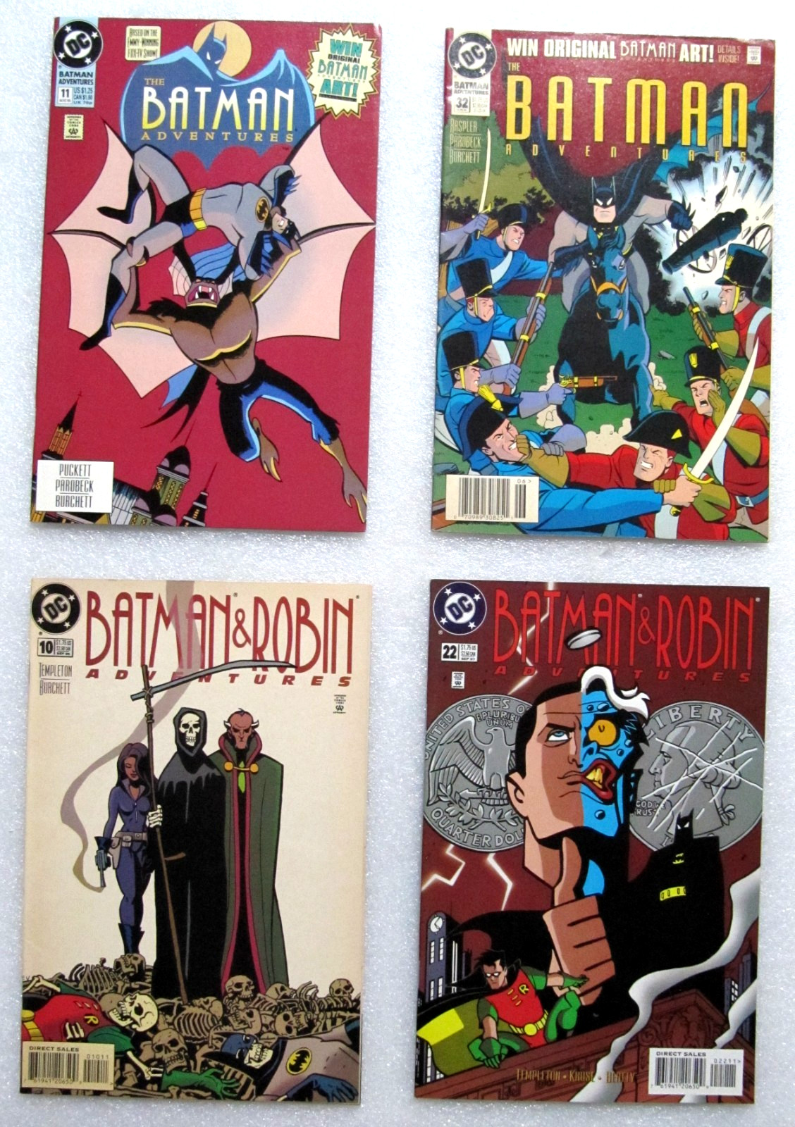 Lot - Batman Adventures #11 #32 & Batman & Robin Adventures #10 #22 DC Comics