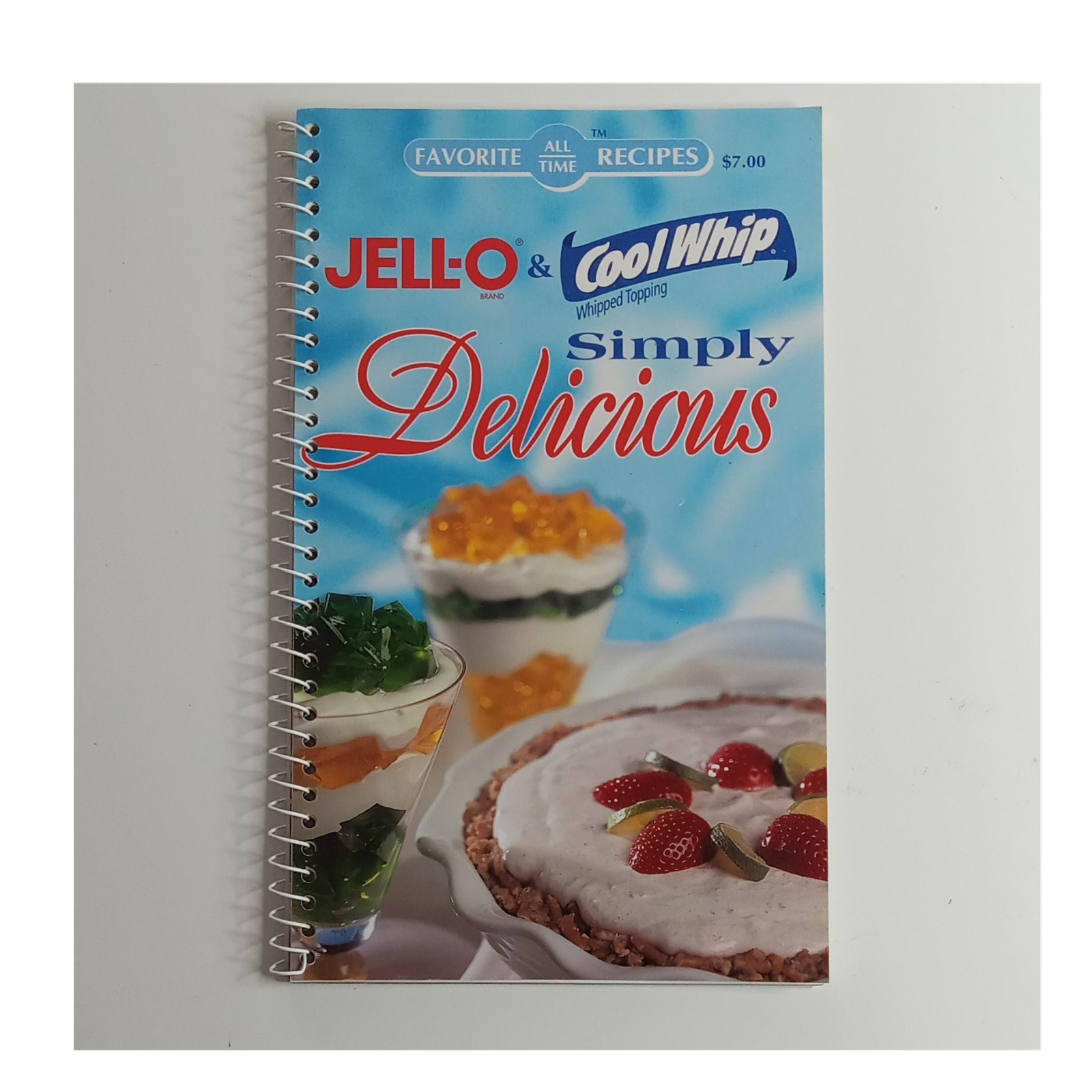 JELL-O & Cool Whip Simply Delicious Spiral-Bound Recipe Book Gelatin & Jell-O