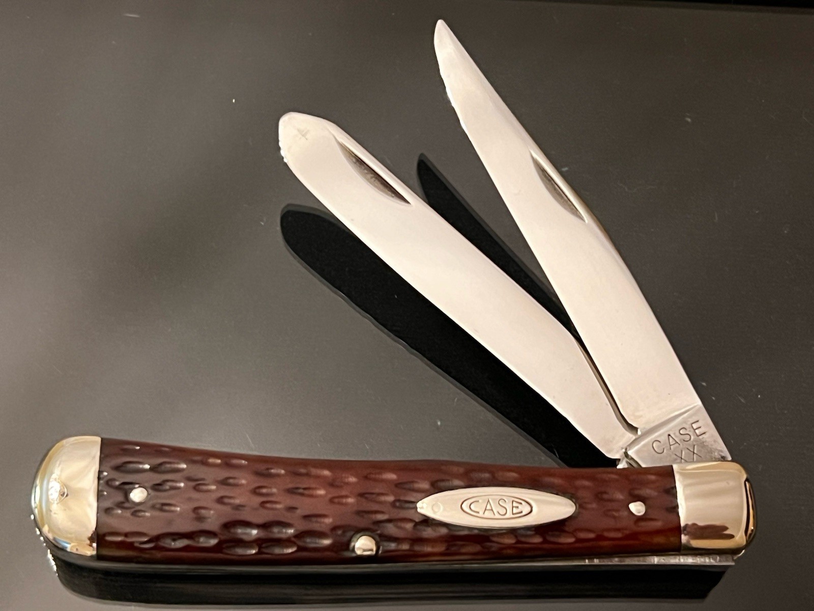 Vintage CASE XX 6254 Tested Frame/Muskrat Clip Blade Trapper Redbone Excellent. Vintage CASE XX 6254 Tested Frame/Muskrat Clip Blade Trapper Redbone Excellent.