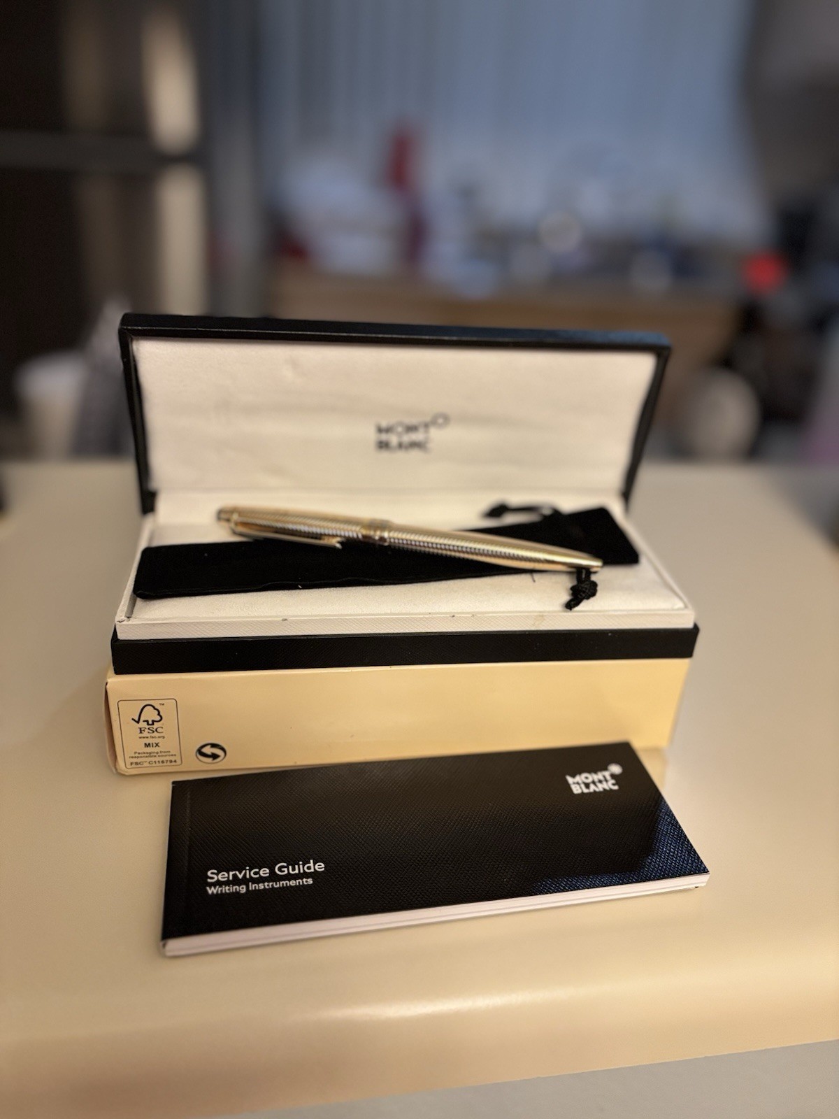 Montblanc Meisterstuck Classic Gold Ballpoint Pen Open Box
