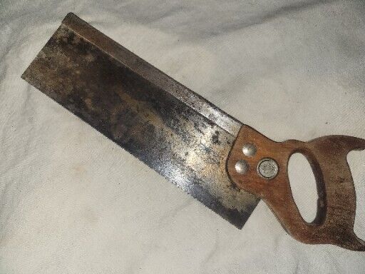 Vintage Antique Keen Kuter Backsaw Tool 16x4in Tool 