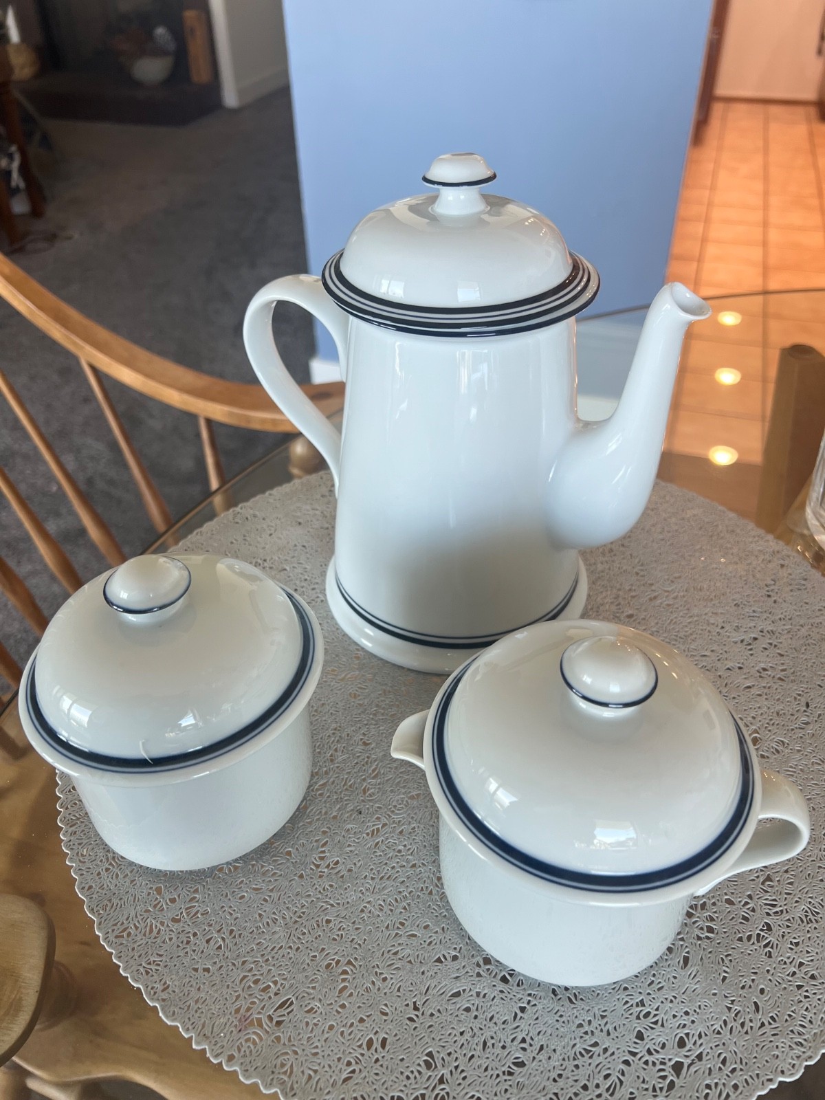 Dansk Bistro Christianshavn Coffee Pot 3-Piece Set - Rare From Portugal Dansk Bistro Christianshavn Coffee Pot 3-Piece Set - Rare From Portugal