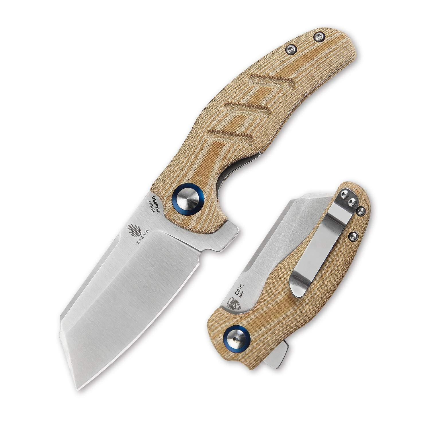 Kizer Sheepdog C01c(Mini) Folding Knife 154CM Blade G-10 Handle V3488C7