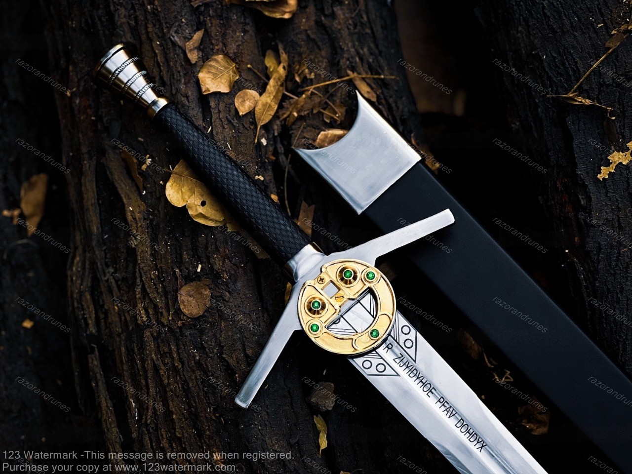 Witcher 3 New Ring Sword of Geralt Handmade Aerondight Scabbard Christmas Gift