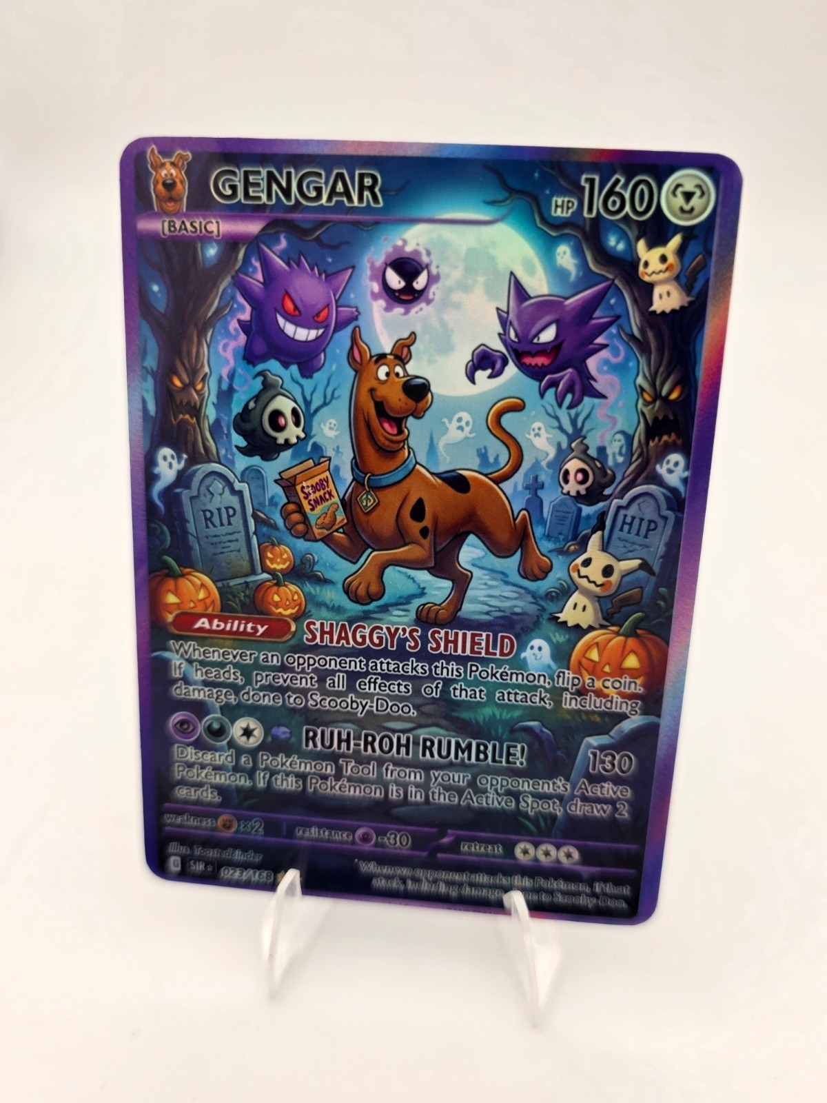 CUSTOM FAN ART Gengar Mystic Shield Holo Card