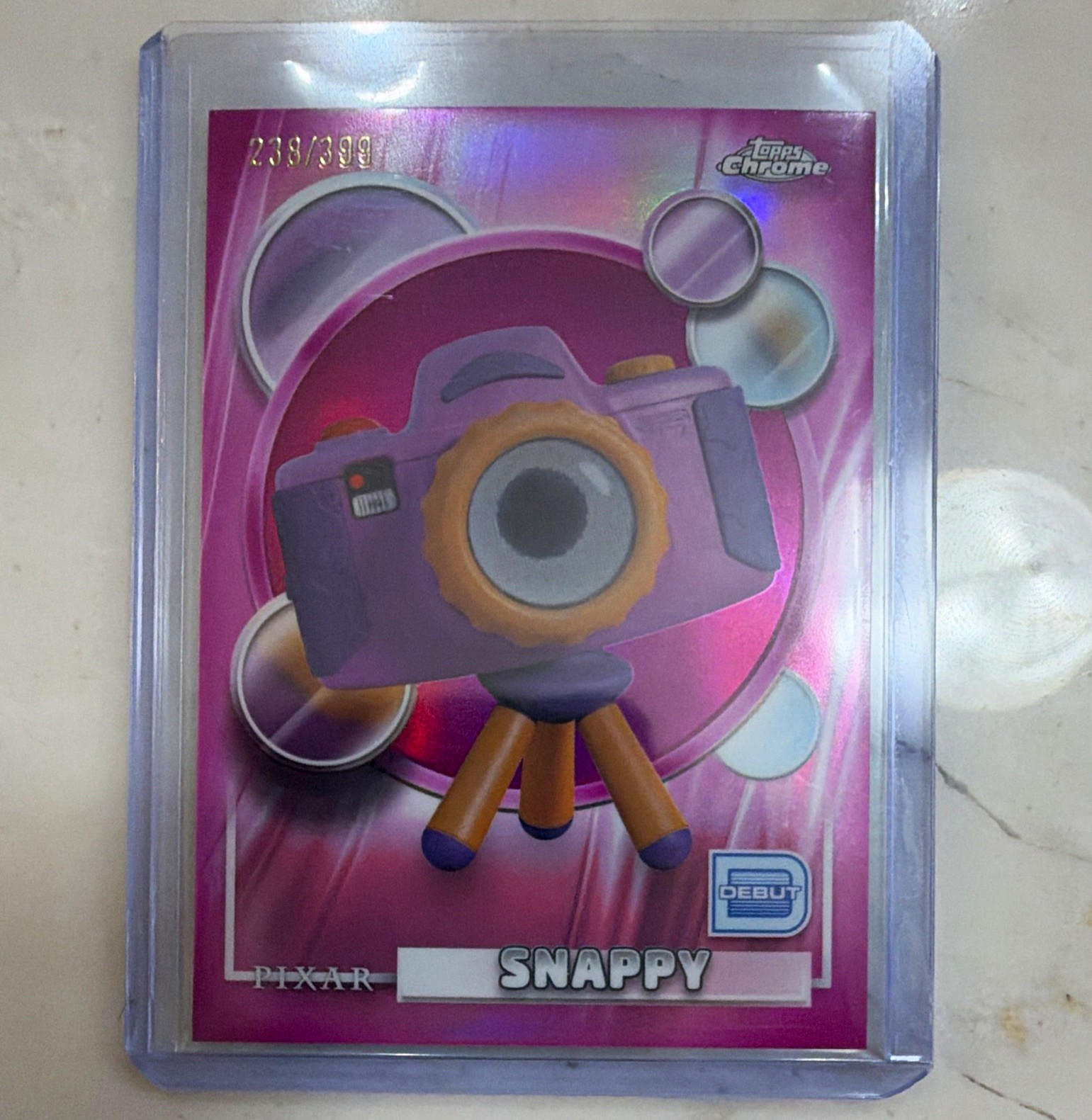 Topps 2026 Chrome Disney Pixar Snappy #197 Debut Purple 238/399 Parallel