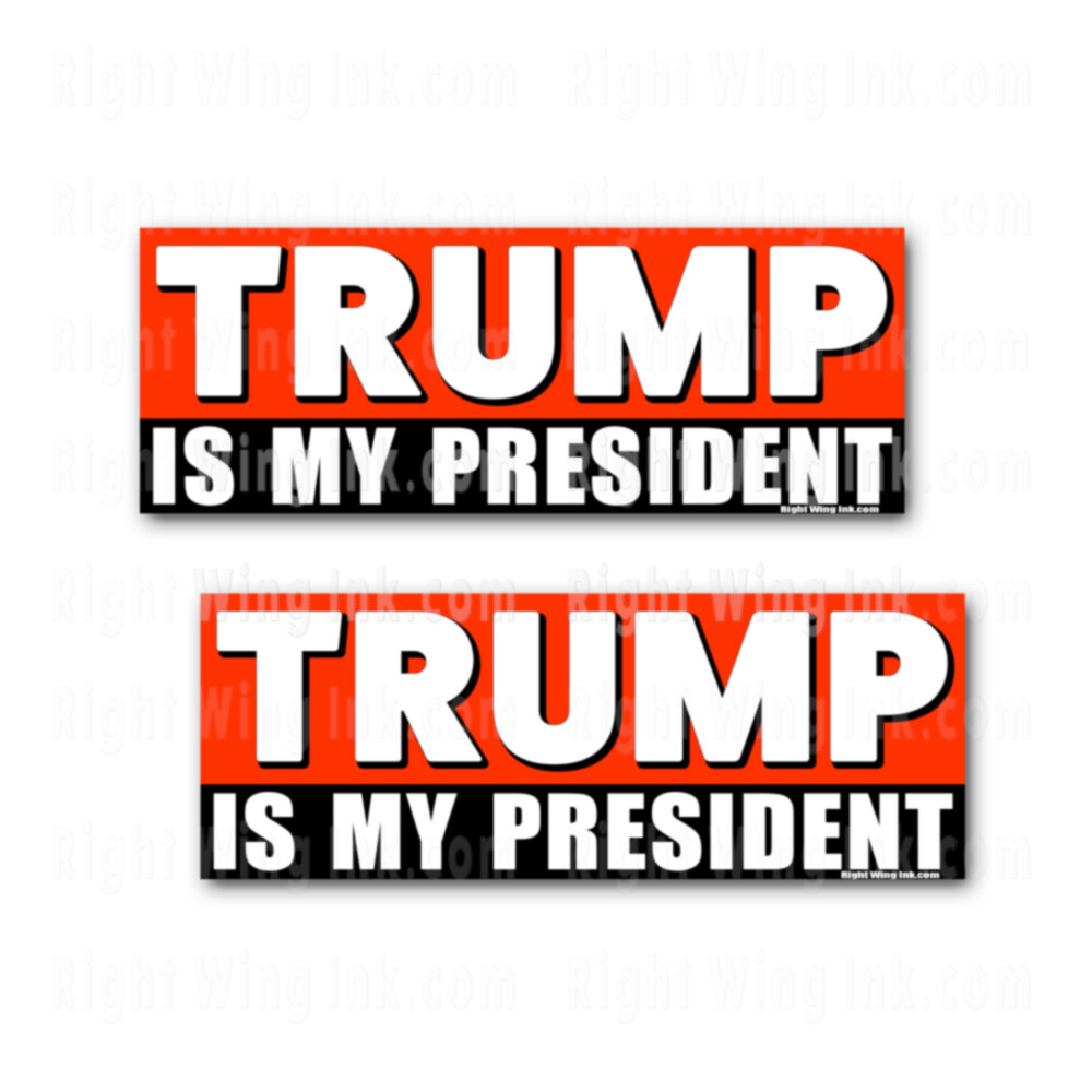 Trump is my President Funny Stickers Anti Biden Decals 2 PK 9\