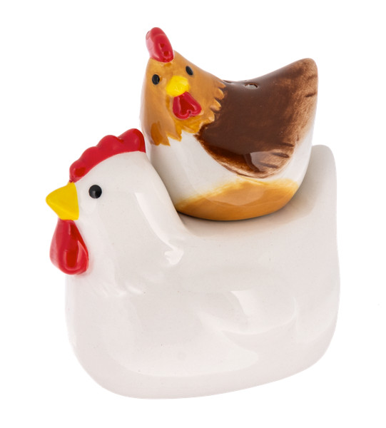 GANZ Stacking Salt & Pepper Shakers Chicken Set  NEW ER74972  3  1/4\
