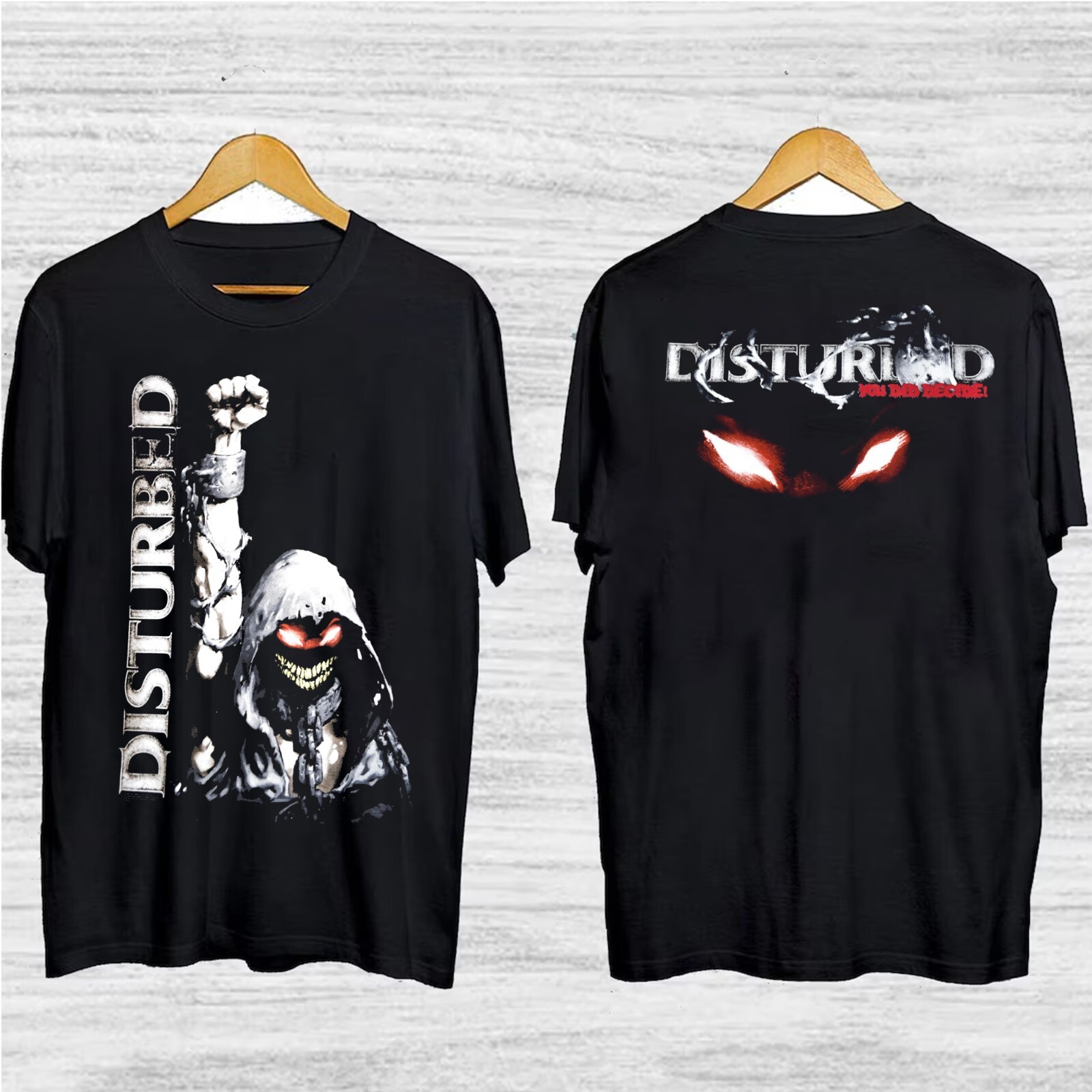 New Disturbed Siganture Band Cotton Black S-5XL T-Shirt 2D596