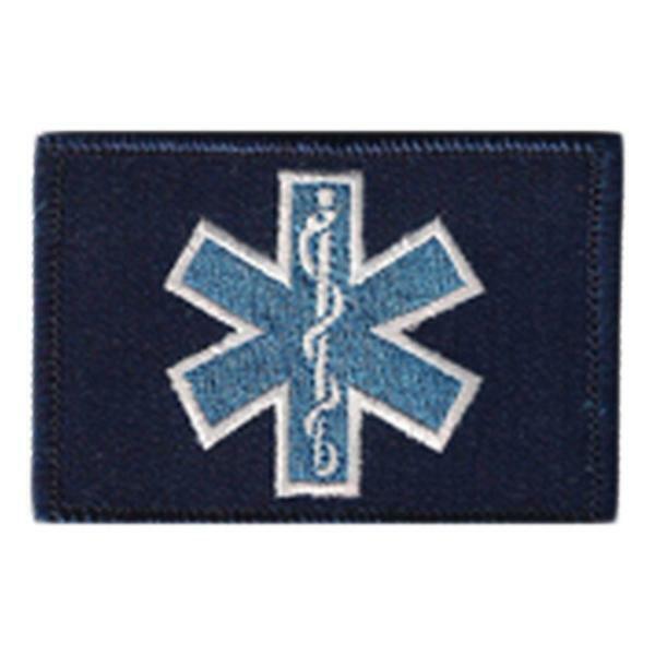 VELCRO® BRAND Fastener Morale HOOK PATCH EMS Response EMT Star Of Life BLUE 3x2\