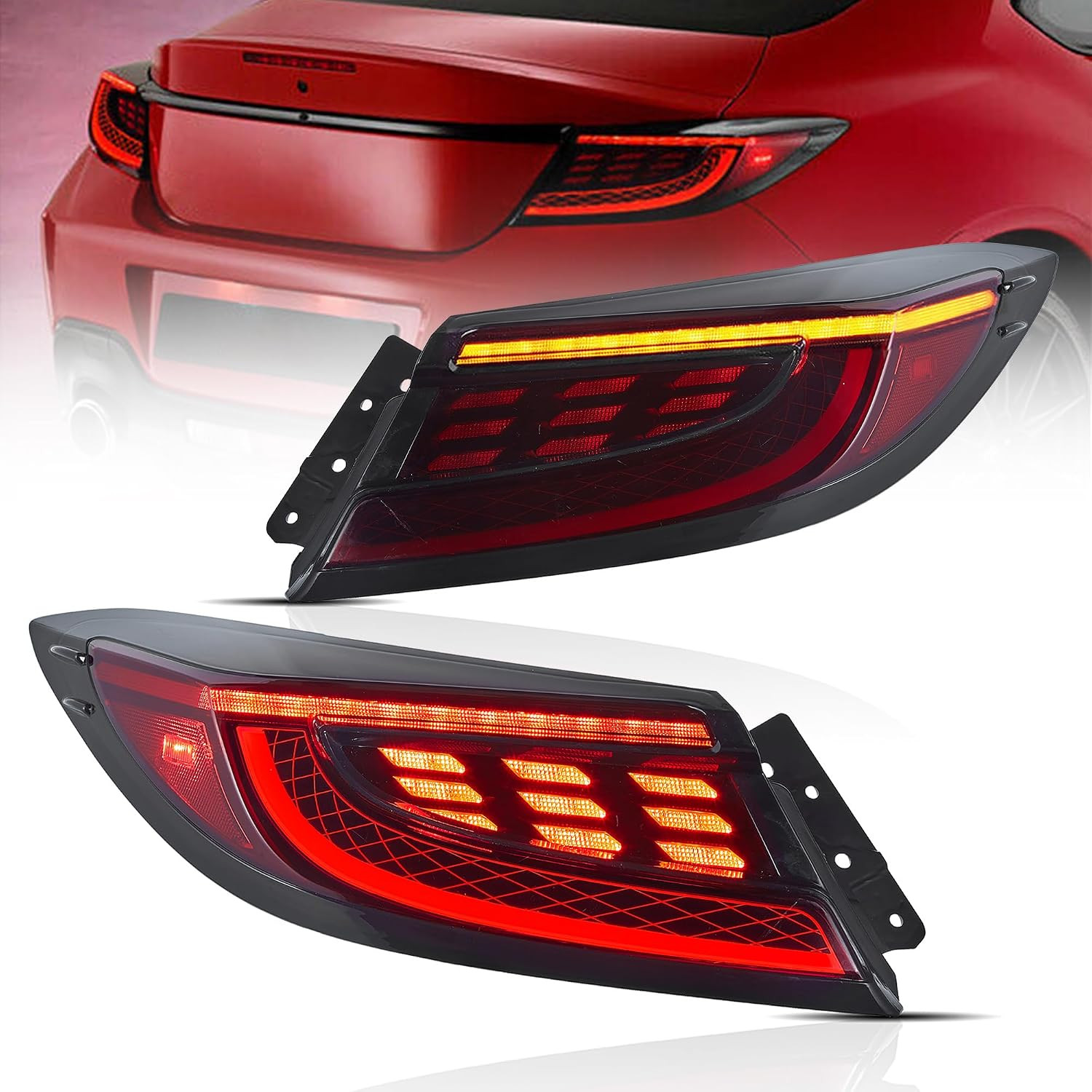 Tail Lights Compatible with Toyota GR86/ Subaru BRZ 2Nd Gen ZN8/ ZD8 2022-2024 w