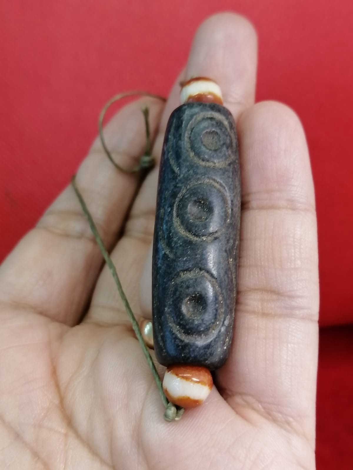 Himalayan Indo Agate Old Genuine Ancient Longevity Dzi Eyes Good Luck Bead Himalayan Indo Agate Old Genuine Ancient Longevity Dzi Eyes Good Luck Bead