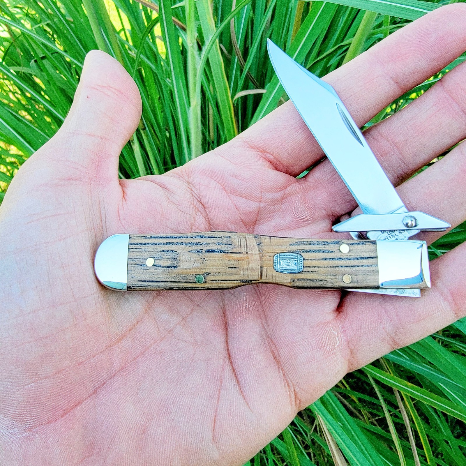 CASE XX KNIVES USA 2026 KENTUCKY BOURBON BARREL WOOD CHEETAH CUB KNIFE 350 MADE