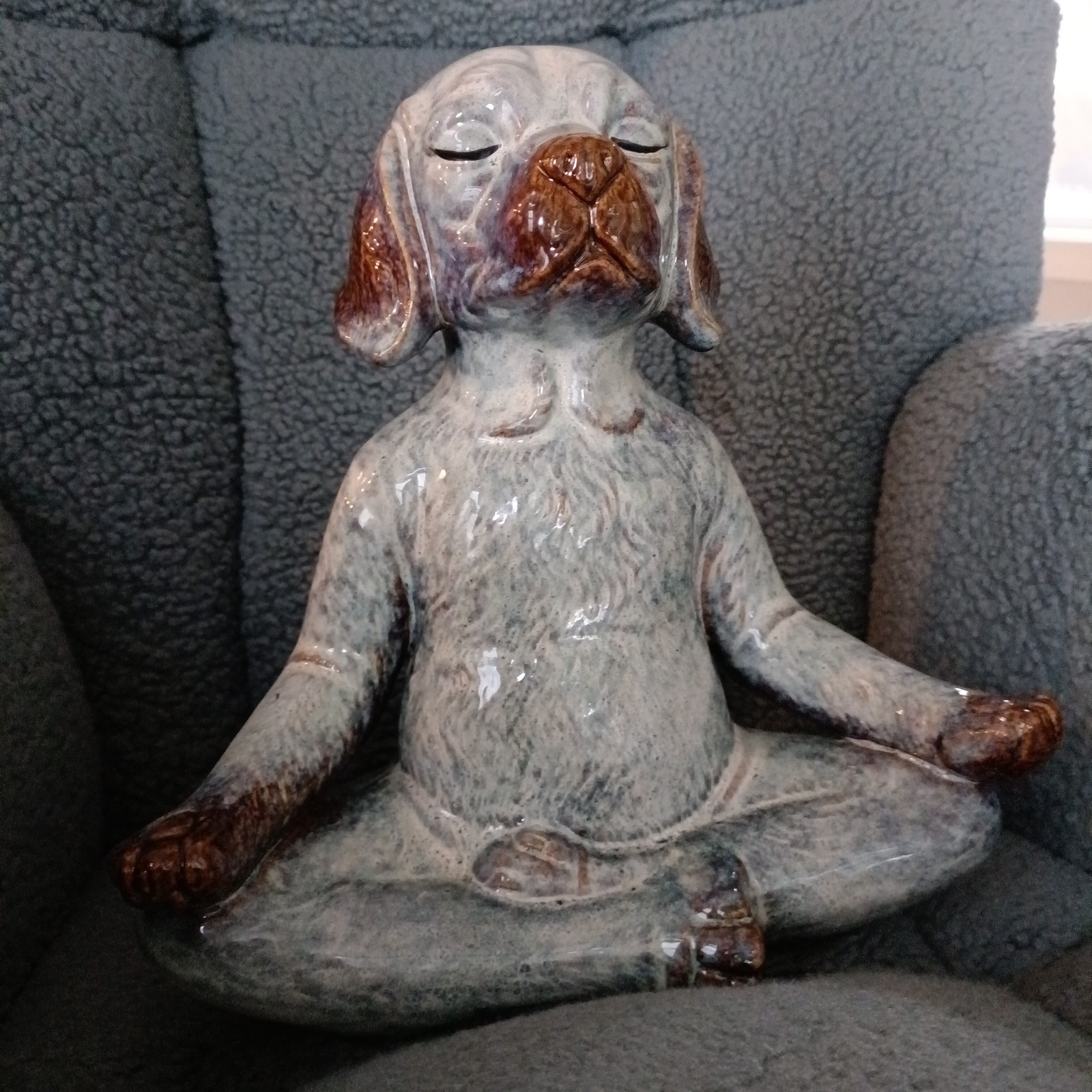 Pier 1 Zen Yoga Dog Statue 11\