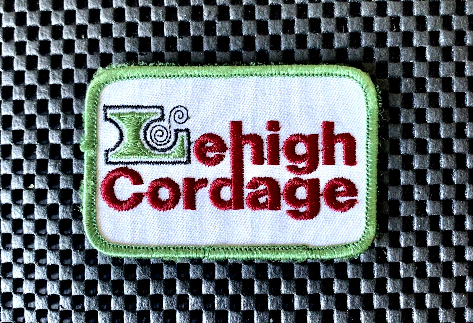 LEHIGH CORDAGE EMBROIDERED SEW ON PATCH ROPE TWINE MANUFACTURER 3 1/2 x 2 1/4