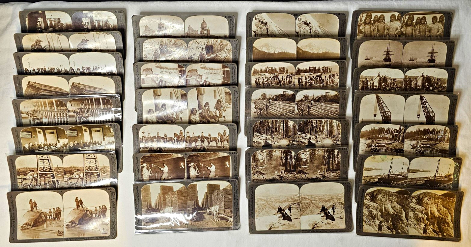 Antique Underwood & Underwood Stereoview Cards Numbered Antique Underwood & Underwood Stereoview Cards Numbered