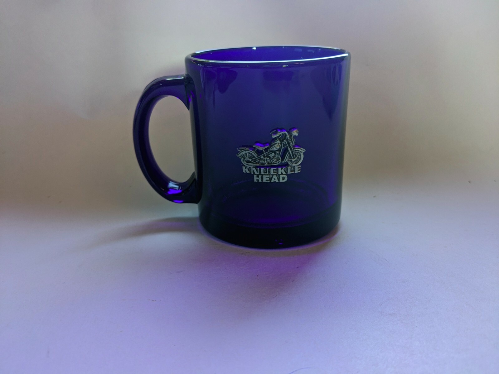 Vintage HARLEY DAVIDSON KNUCKLEHEAD Motorcycle CobaltBlue Coffee Cup Mustang USA Vintage HARLEY DAVIDSON KNUCKLEHEAD Motorcycle CobaltBlue Coffee Cup Mustang USA