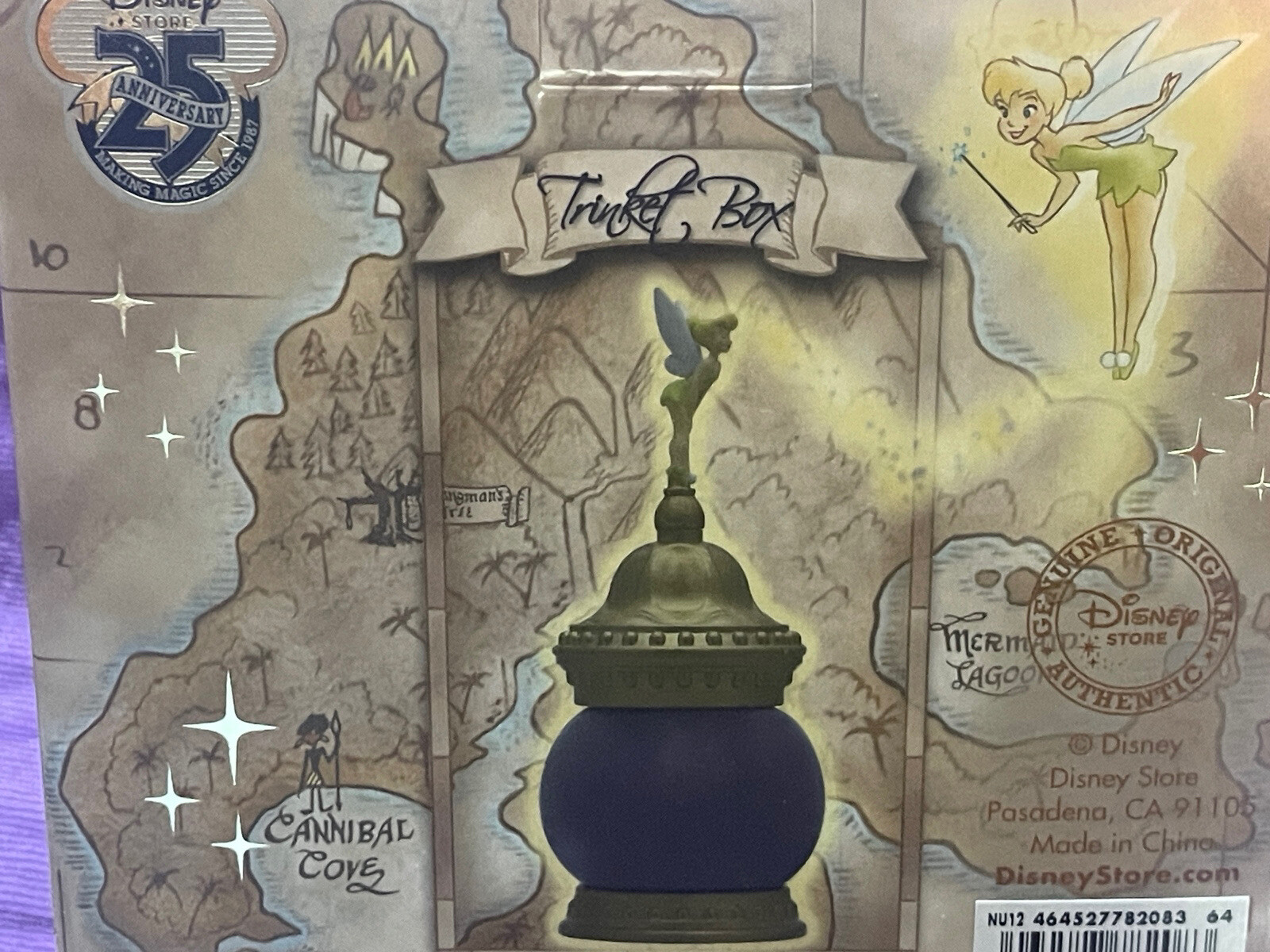 Disney Store 25th Anniversary Tinker Bell Trinket Box LE