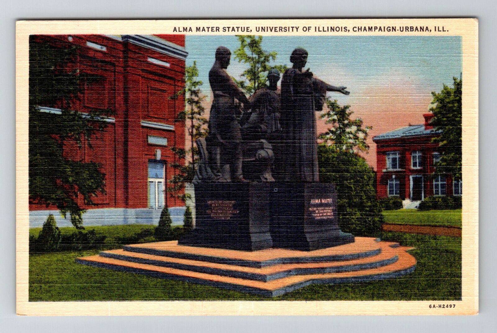 Champaign Urbana, IL-Illinois, University Of IL Alma Mater , Vintage Postcard