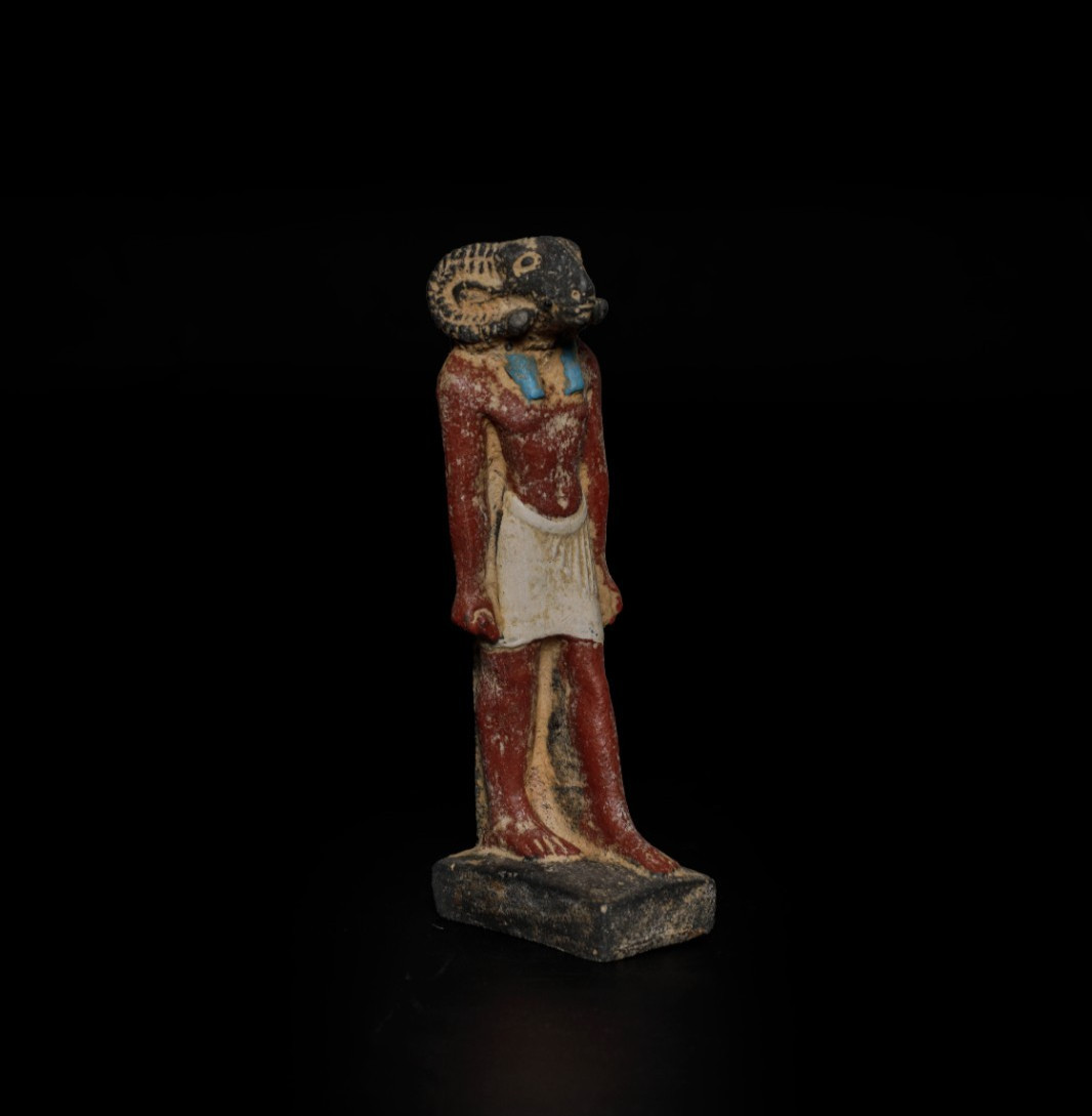 Egyptian Artifacts A Rare Egyptian Pharaonic Statue Of Egyptian God Khnum BC
