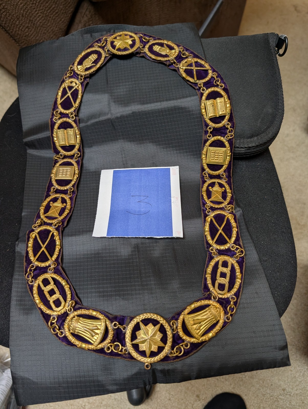 Antique vintage IOOF Encampment chain collar