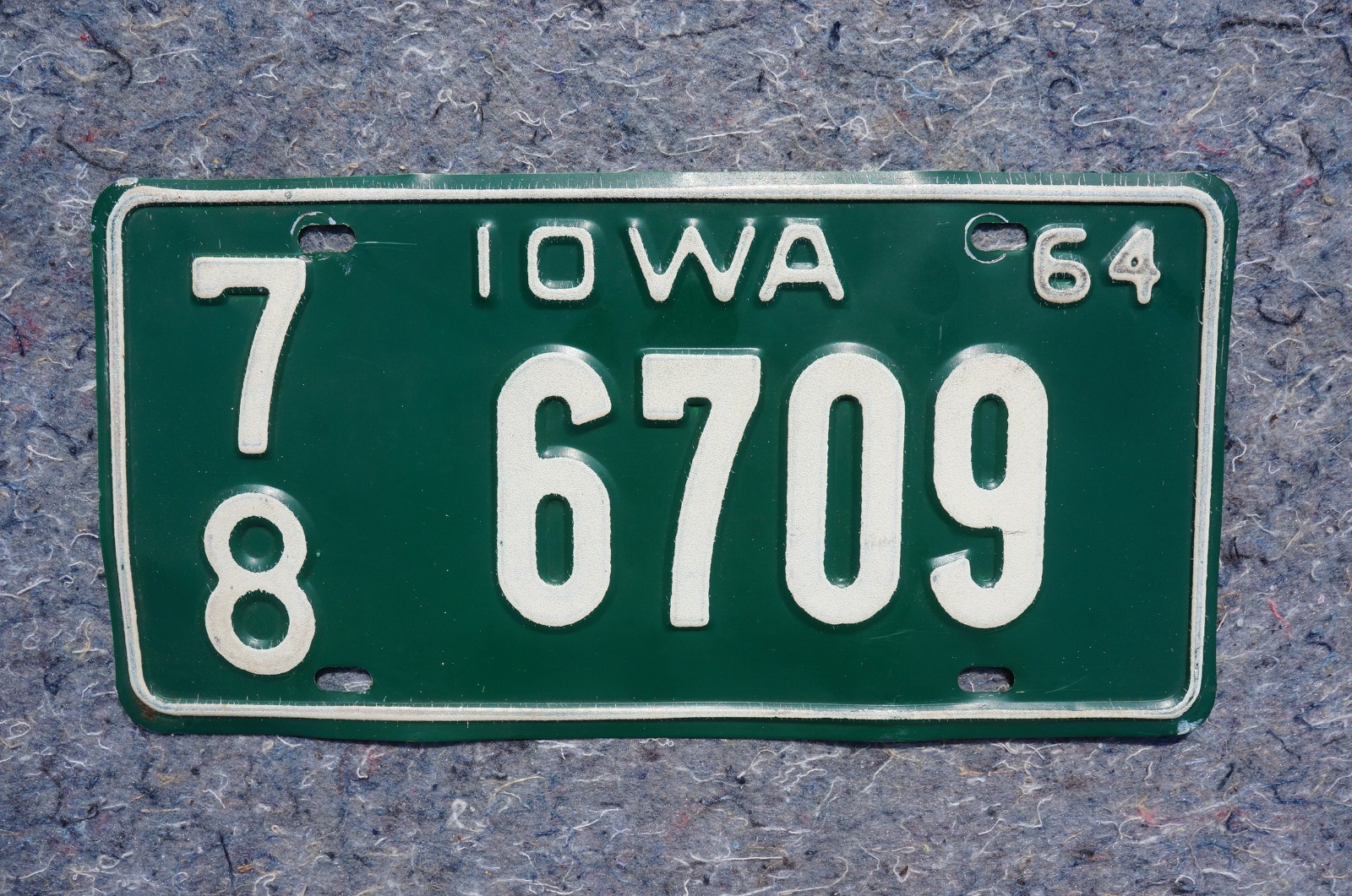 1964 IOWA License Plate