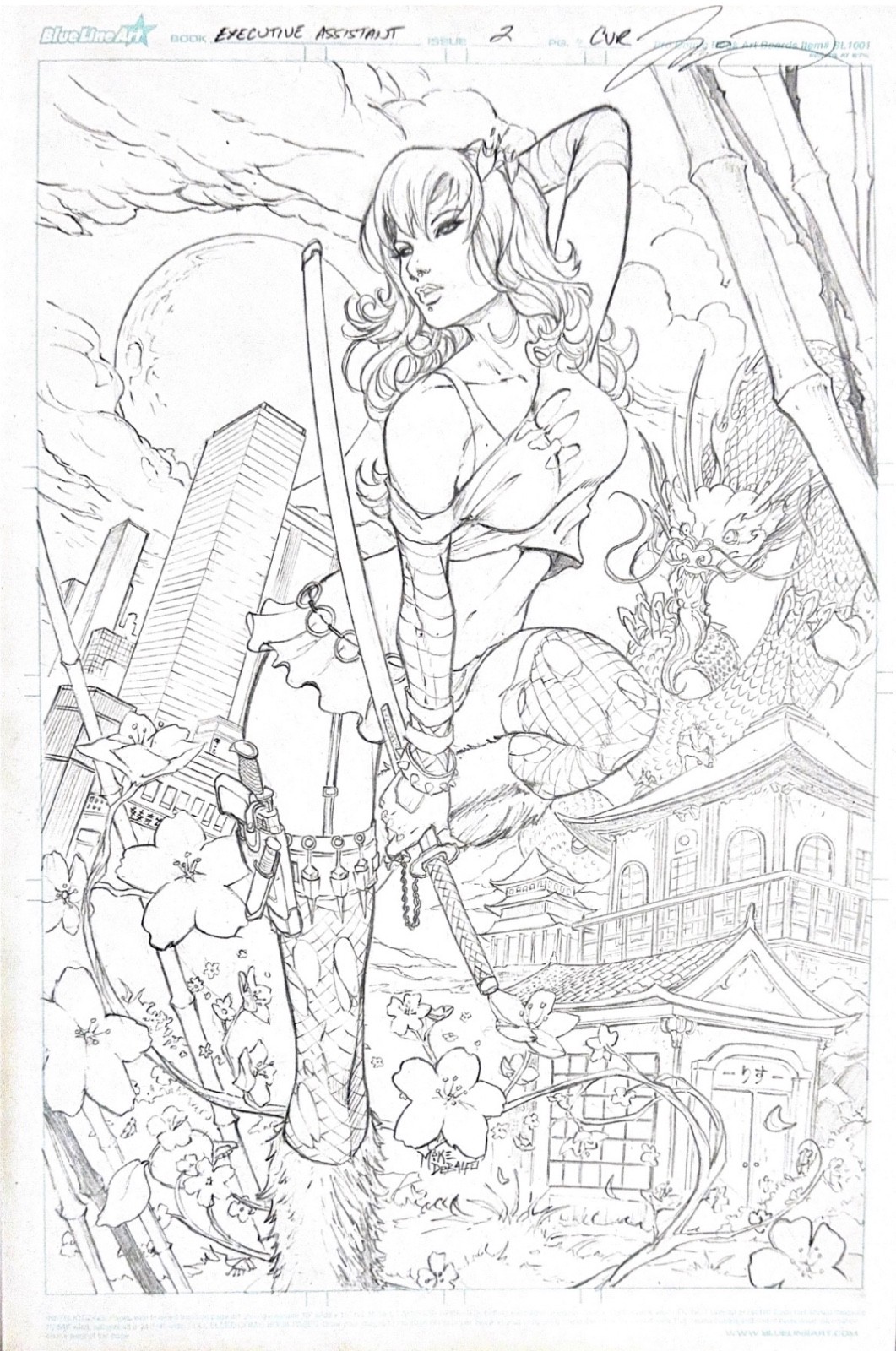 Original  Cover / Executive Assistant: Assassins # 2 Artist : Mike Debalfo