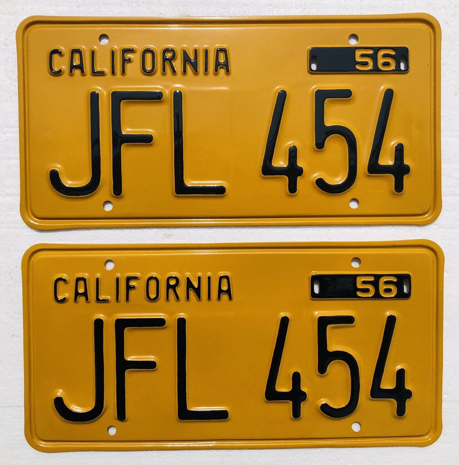 1956-1962  CALIFORNIA  License Plates Pair. Restored, DMV Clear, Show Quality.