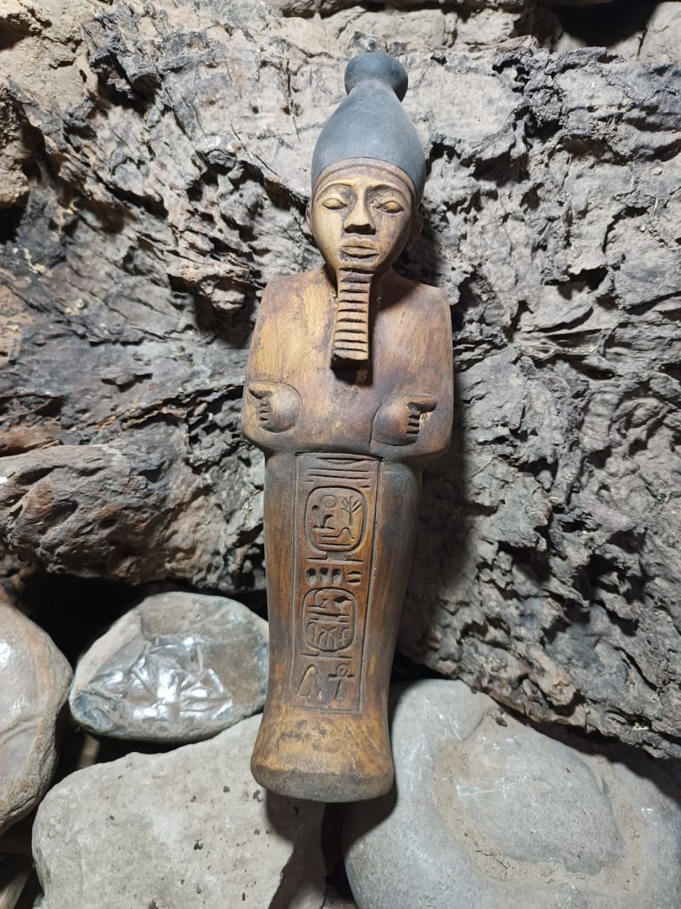 Rare Ancient Egypt God Amun Ra Statue Pharaonic Unique Antique Mythology 552 BC