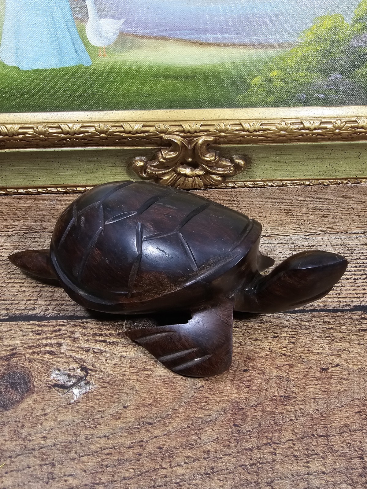 VTG Ironwood Hand Carved Sea Turtle
