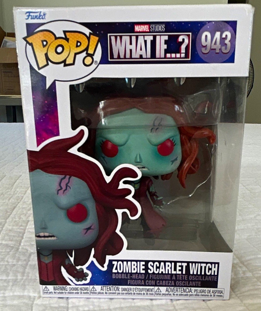 Funko Pop Marvel What If...? Zombie Scarlet Witch #943 Vinyl Bobblehead