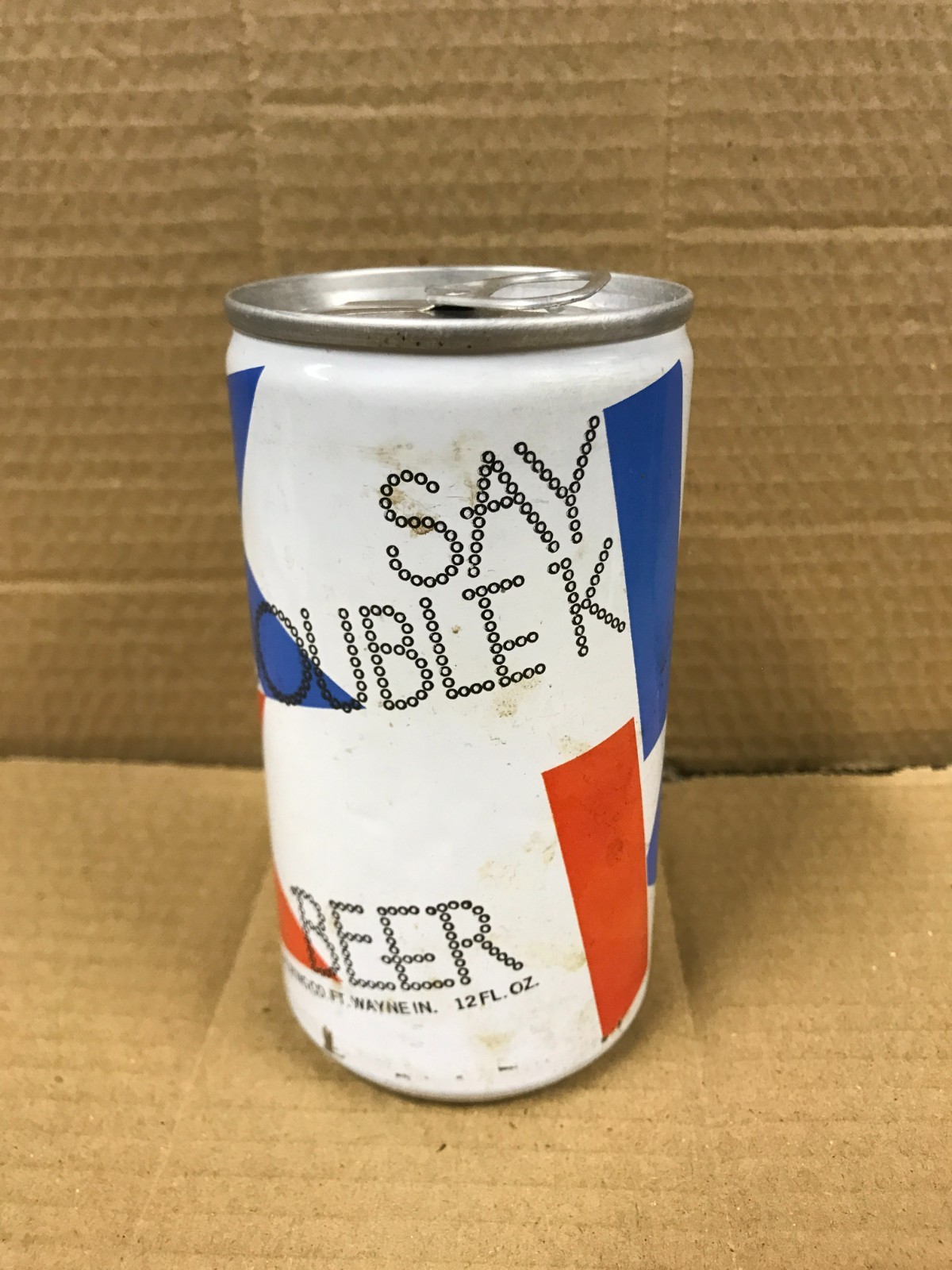 Vintage Double K Empty Pull Top Beer Can