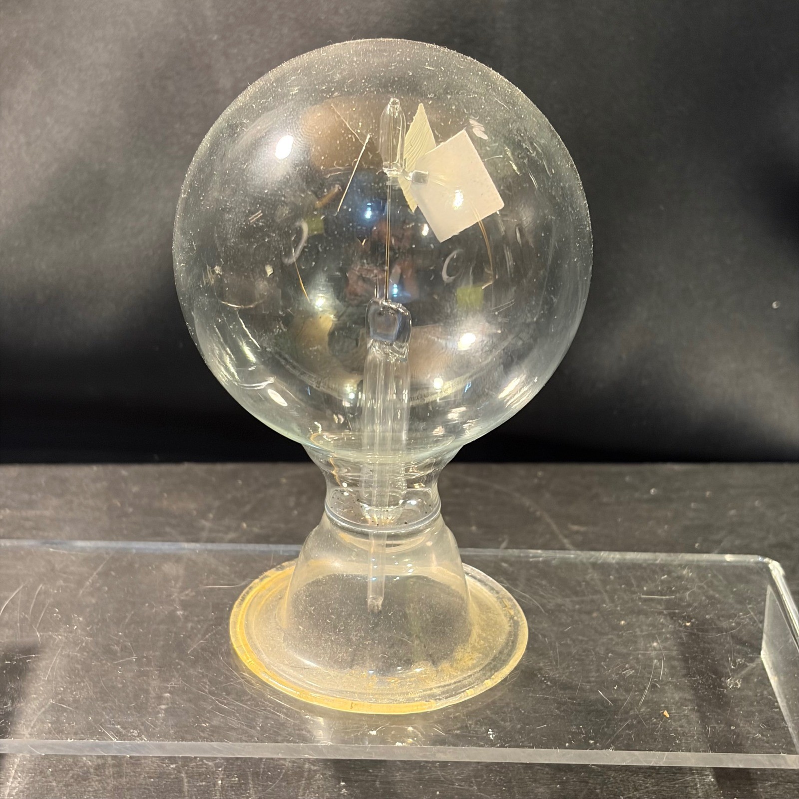 Vintage Crookes Radiometer Glass Light Mill Solar Powered Kinetic Science Decor