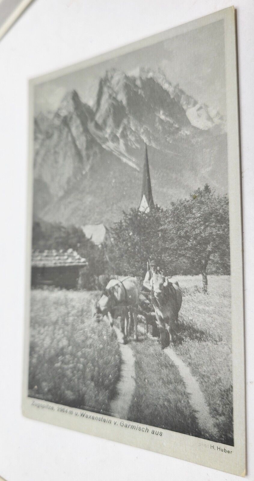 Unmailed Lithograph Photo Postcard Zugspitze the Highest Mountain in Germany