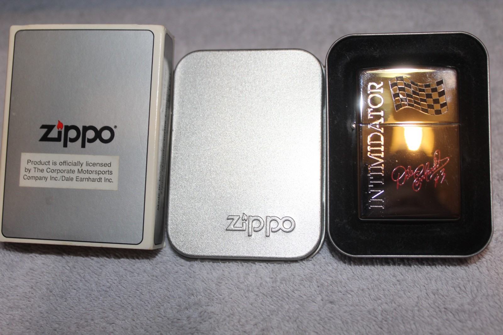 Vintage - # 3 Dale Earnhardt Sr - The Intimidator Zippo Lighter - Complete - NEW