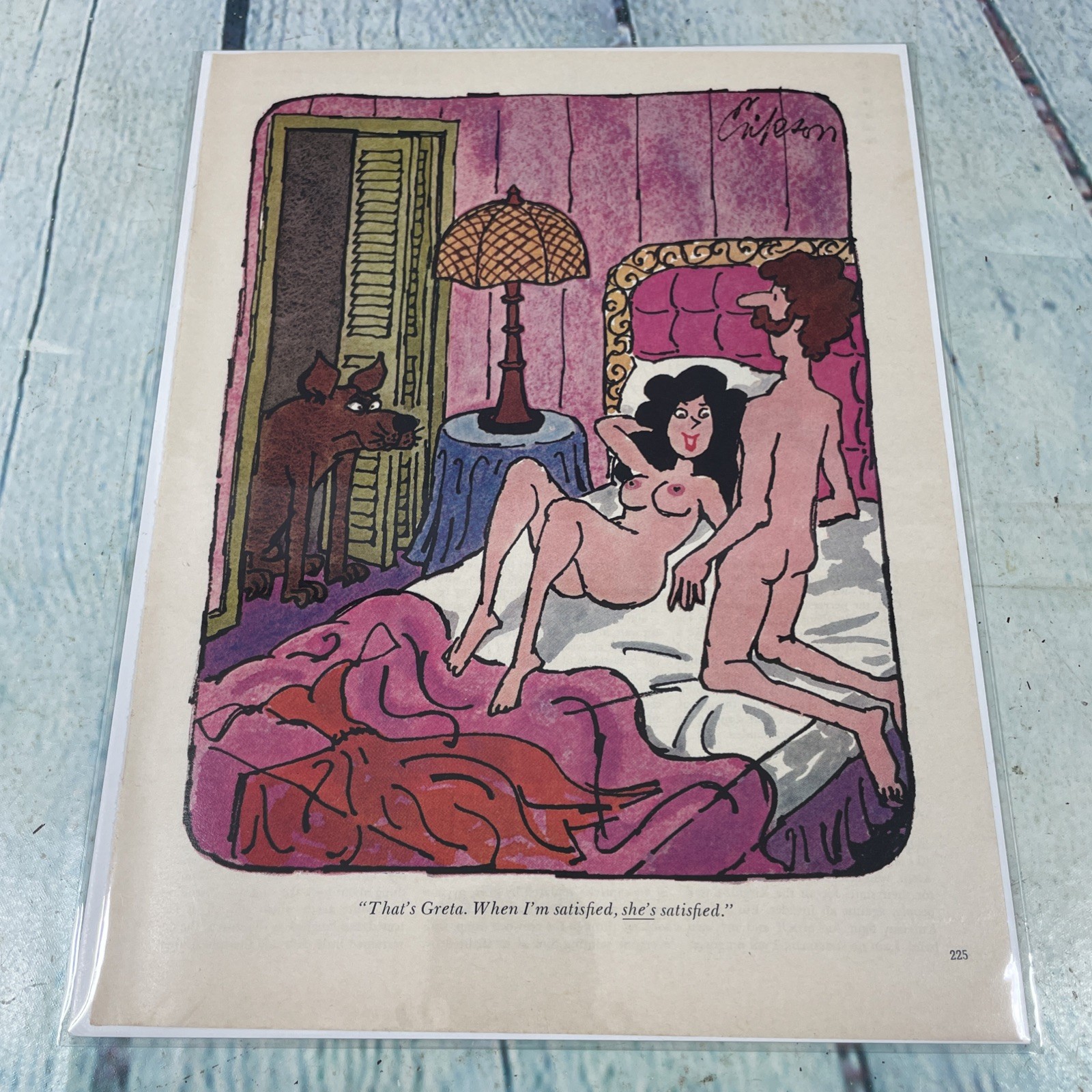 1973 Sexy Adult Cartoon Dog Greta Vintage Print Ad/Poster Pinup Art Magazine Pg