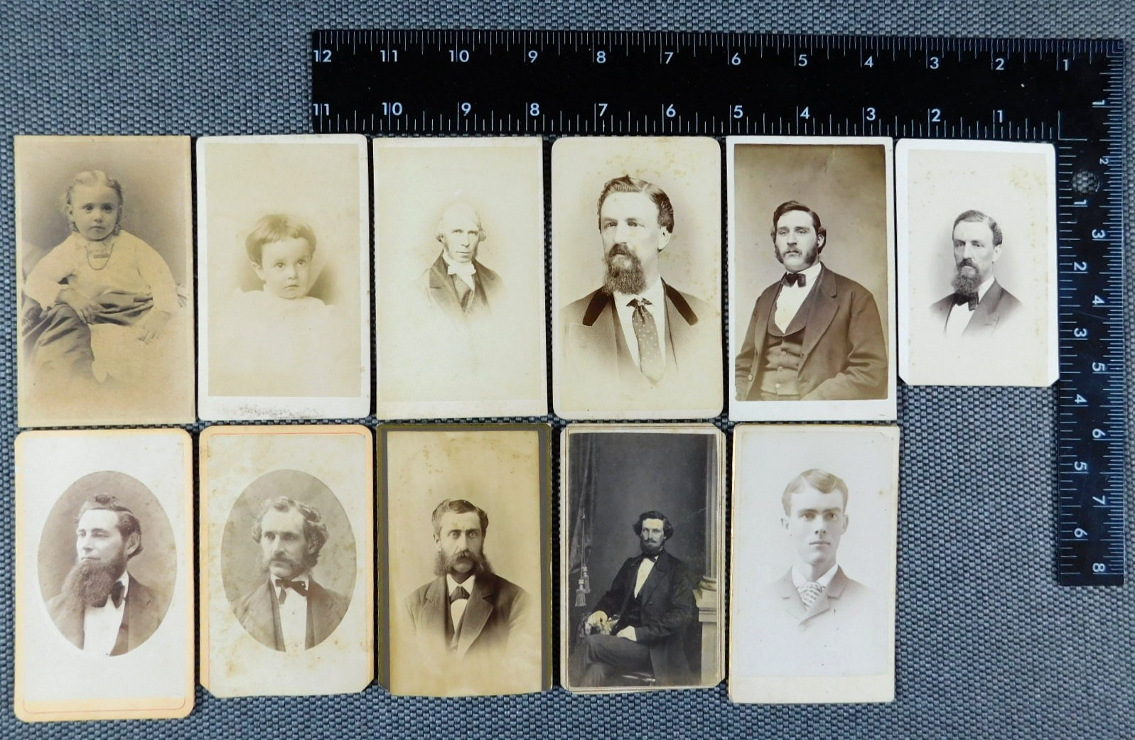 [11] ANTIQUE  NEW YORK / TOWNS MEN / CHILDREN CDV LOT COLLECTIBLES - L@@K