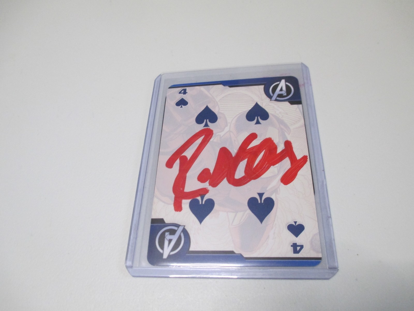 Marvel Avengers Playing Card Autographed By Iron Man Robert Downey Jr Marvel Avengers Playing Card Autographed By Iron Man Robert Downey Jr