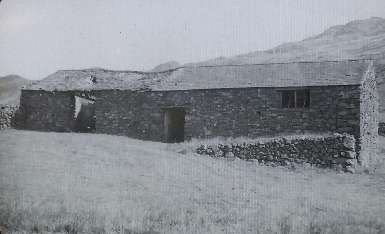 Barn in Cockley Beck, Duddon,  England, Pre-1937, Magic Lantern Glass Slide