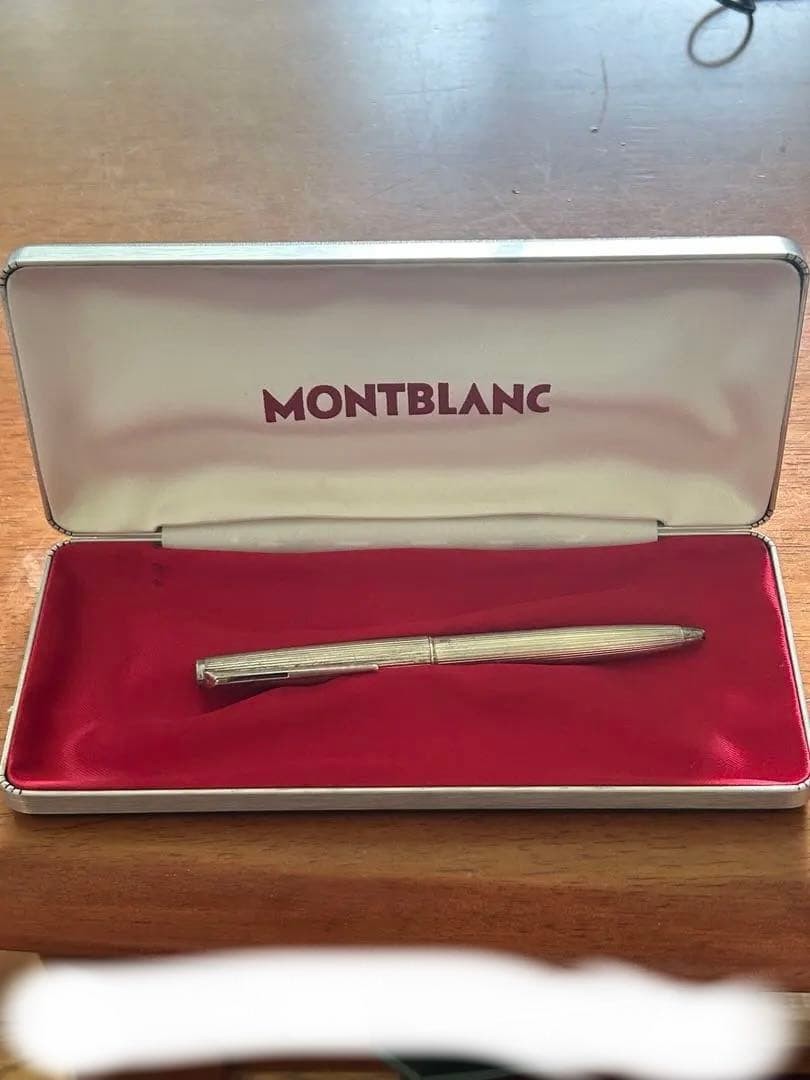 Excellent MONTBLANC 925 Sterling Silver Stripe Ballpoint Pen 1866 Mark