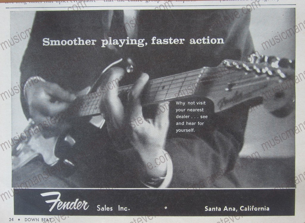 original 1958 FENDER JAZZMASTER print ad - rare \