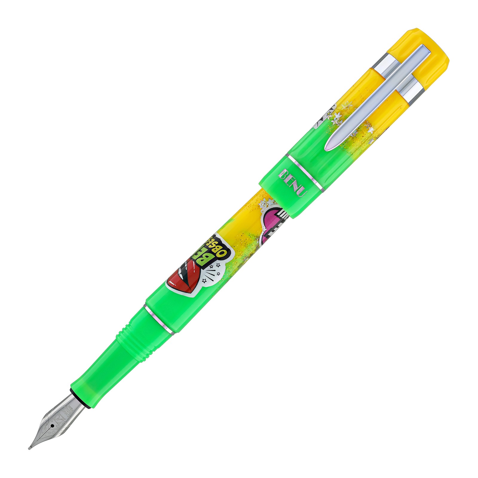 Benu Tribute Pop Art Capsule Fountain Pen in Pop - Flexible Nib - NEW in Box