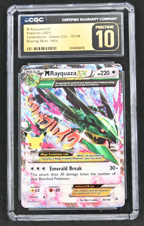 2021 POKÉMON CELEBRATIONS - CLASSIC COLL. #76/108 M RAYQUAZA EX CGC 10 PRISTINE