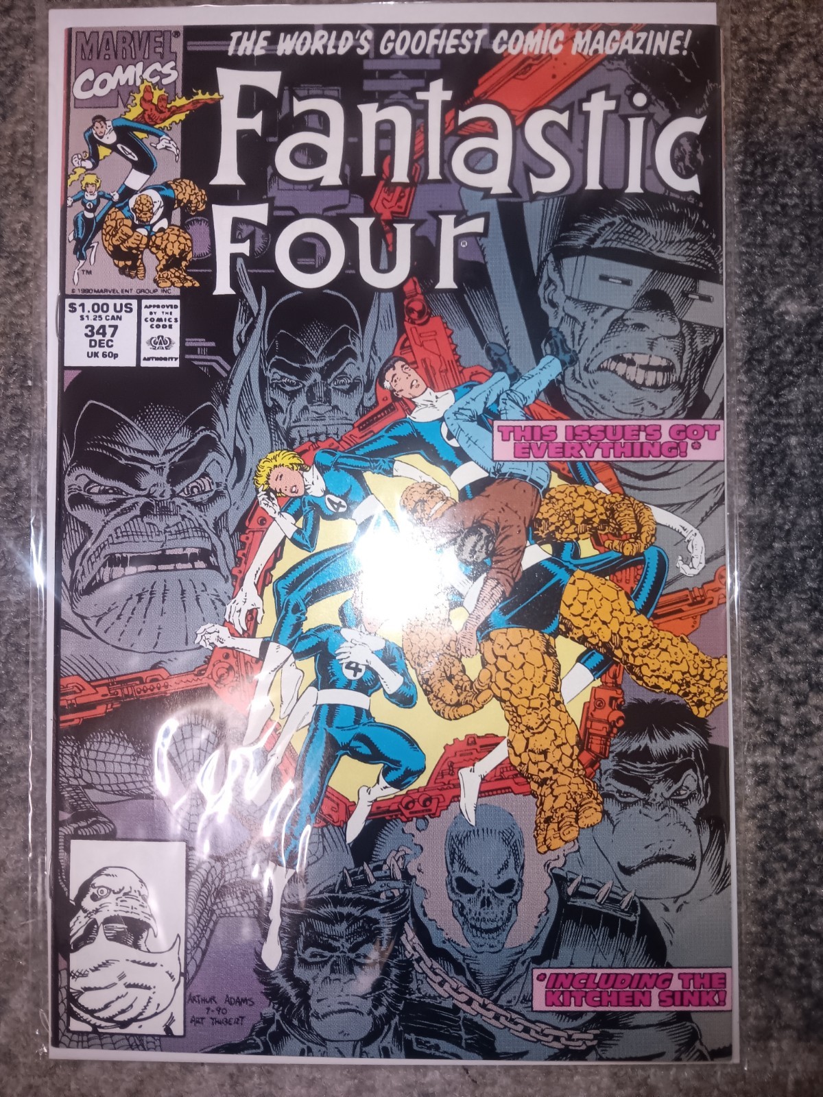 Fantastic Four #347 (Marvel Comics December 1990) Bagged And Boarded 