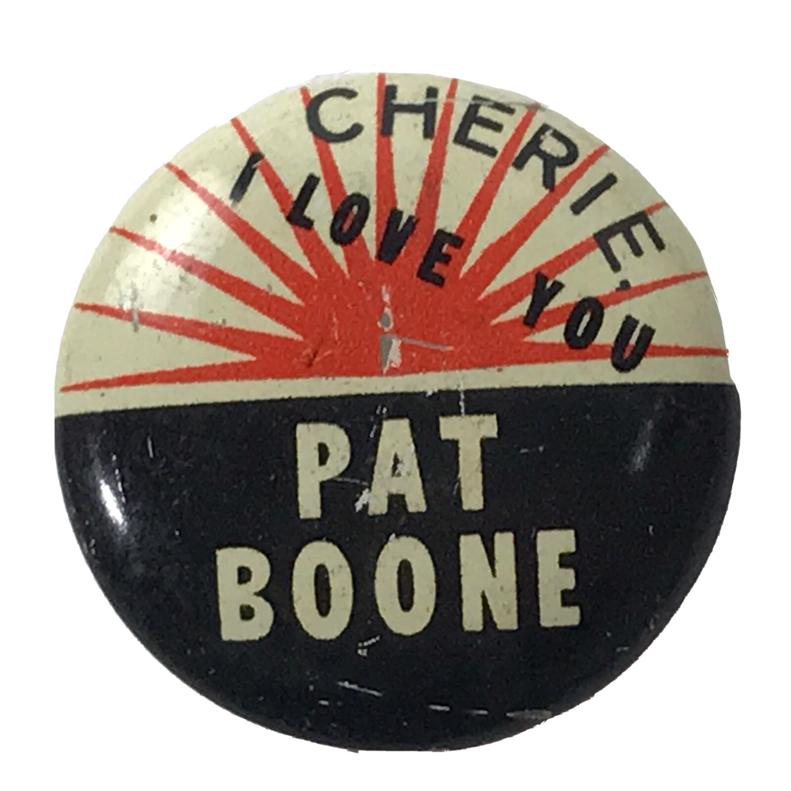 Pat Boone Vintage 1958 Small Pin by Cooga Mooga Productions - Cherie I Love You