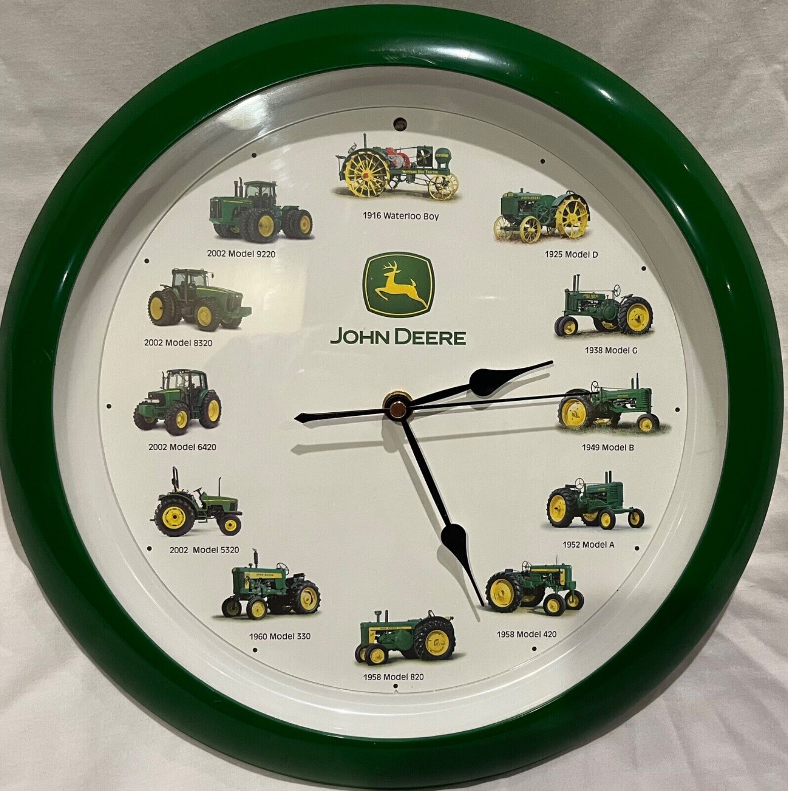 John Deere Tractor Green Wall Clock Tractor Sounds On The Hour Works Tested