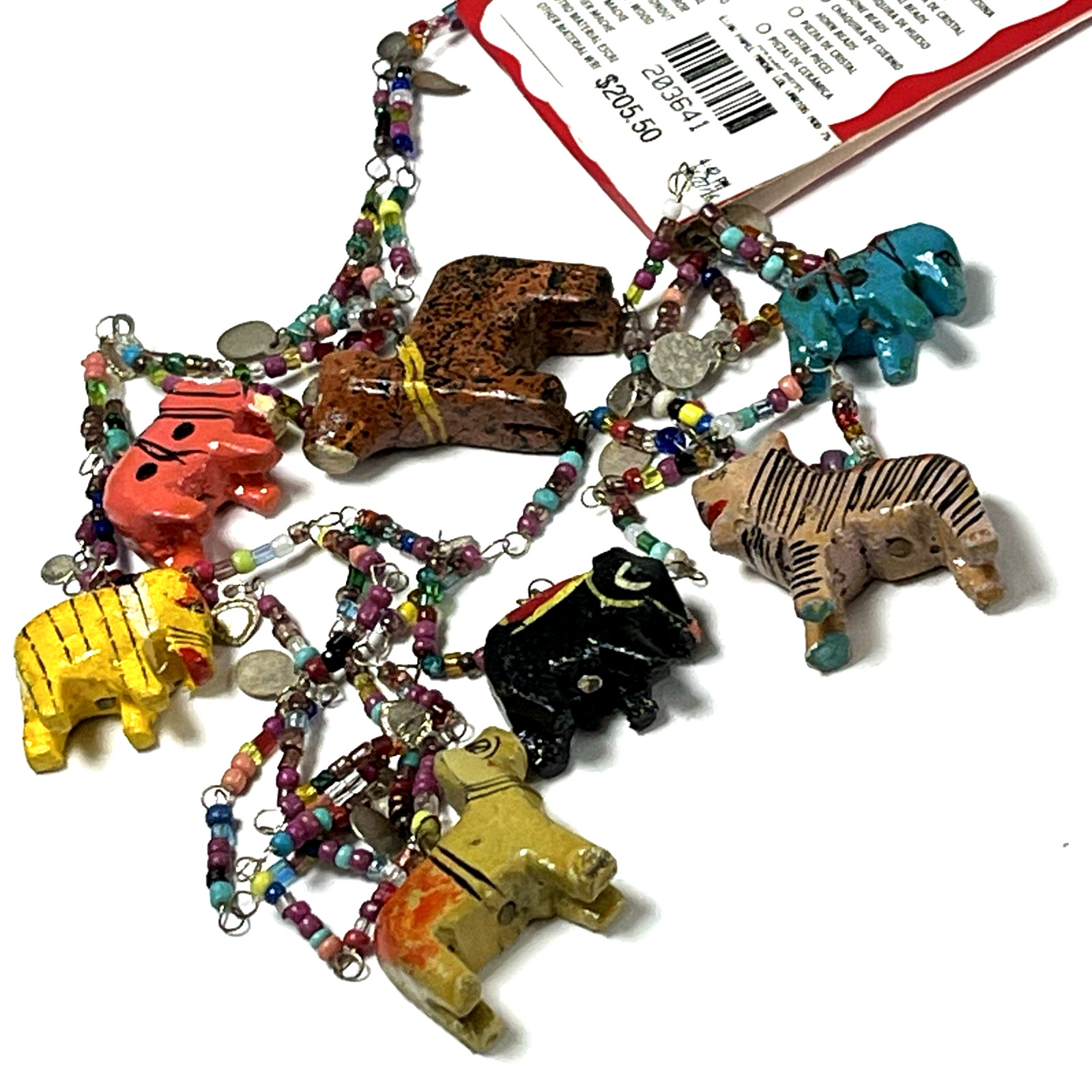 Zyrlat Mexican Folk Art Story Telling Wedding Necklace Madera Animals Handmade