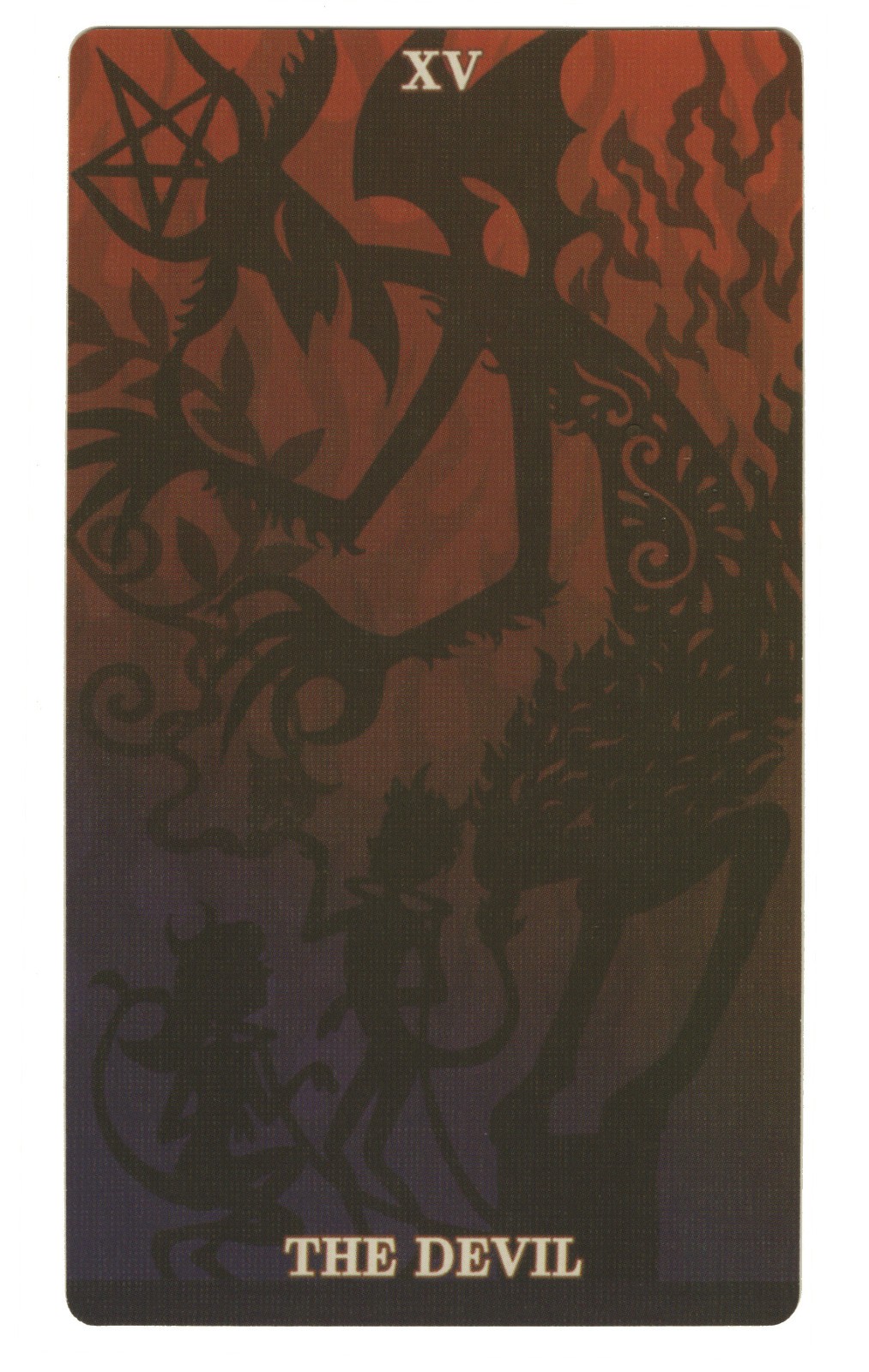 The Devil - 15, Silhouettes Single Swap Tarot Card, 2¾\
