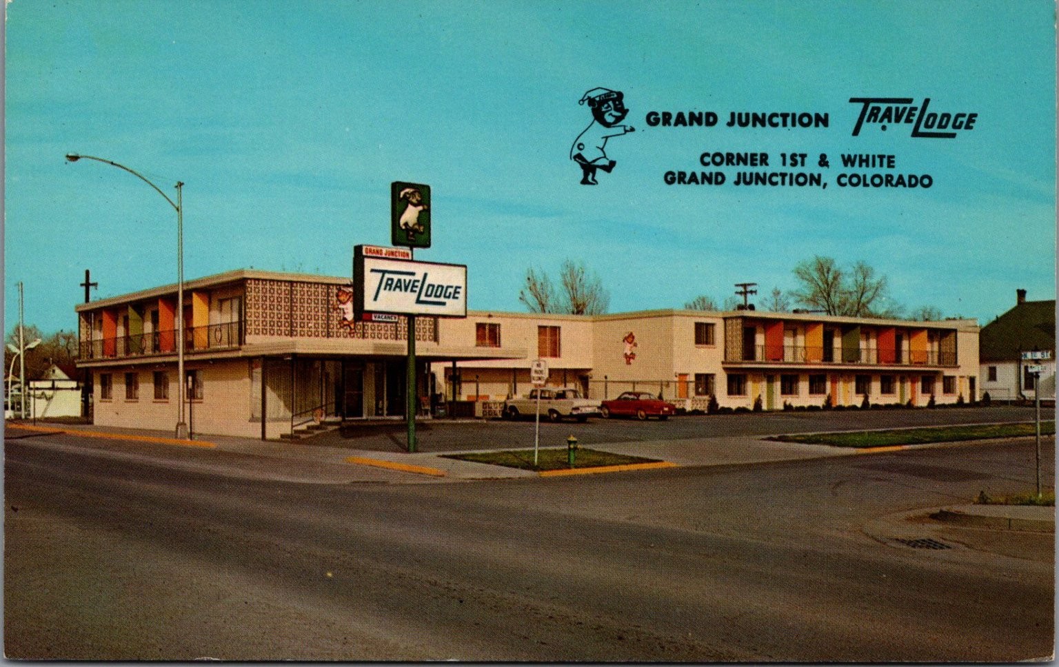 Vintage Grand Junction CO Travelodge Motel Postcard 1950s Chrome